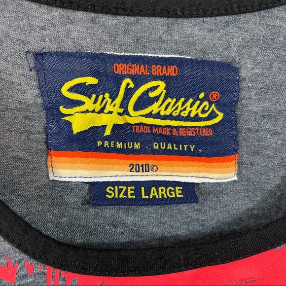 Surf Classics Jamaica No Problem Tee Tank L Palm Trees Beach - Picture 5 of 8